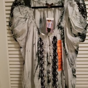 Fever Bohemian Peasant Top Size XXL